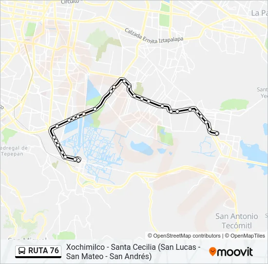RUTA 76 Bus Line Map
