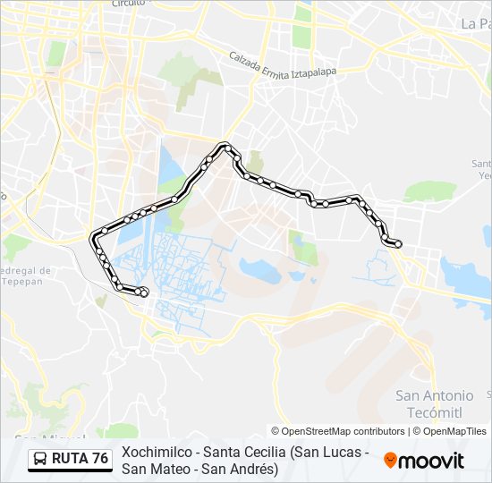 RUTA 76 bus Line Map