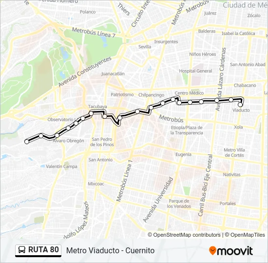 RUTA 80 Bus Line Map
