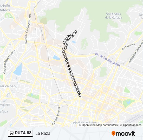 RUTA 88 bus Line Map