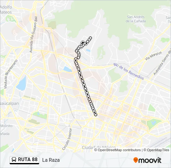 RUTA 88 Bus Line Map