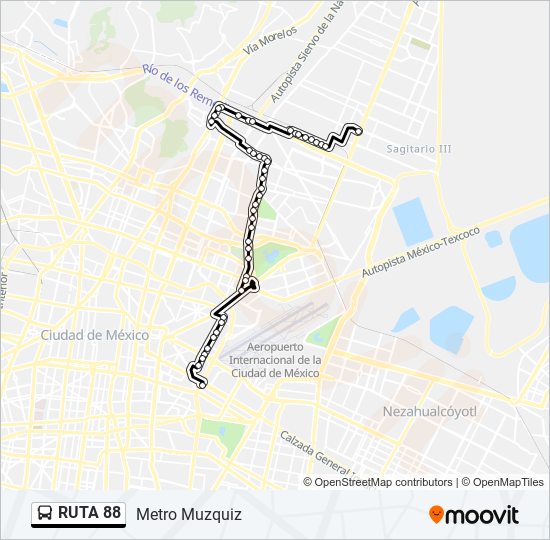 RUTA 88 bus Line Map