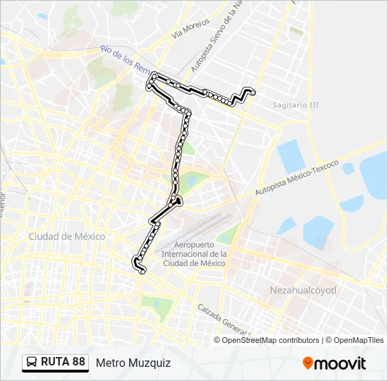 RUTA 88 Bus Line Map