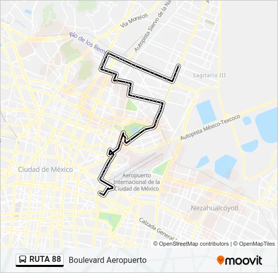 RUTA 88 Bus Line Map
