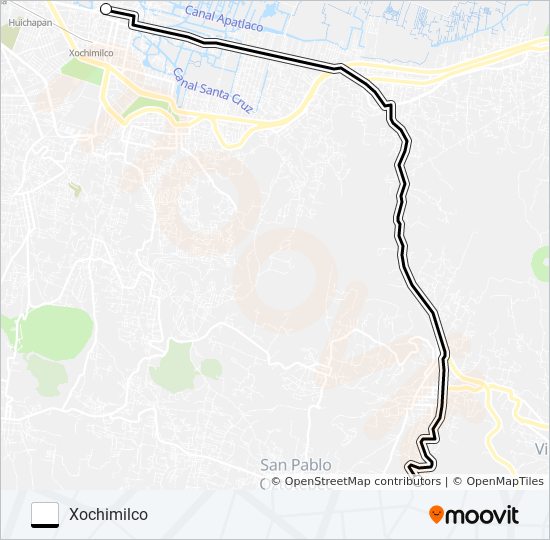 Ruta 100: horarios, paradas y mapas - Xochimilco (Actualizado)