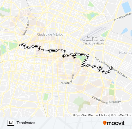 Mapa de RUTA 110 de autobús