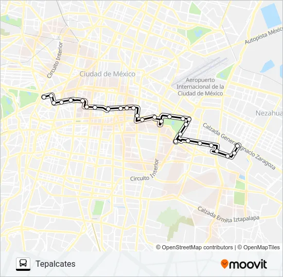RUTA 110 Bus Line Map