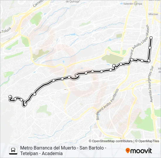 RUTA 117 Bus Line Map