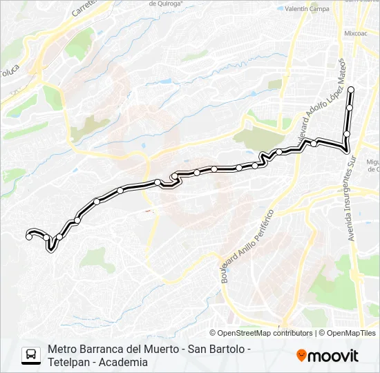 RUTA 117 Bus Line Map