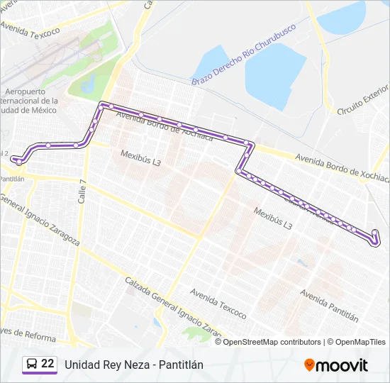 22 Bus Line Map
