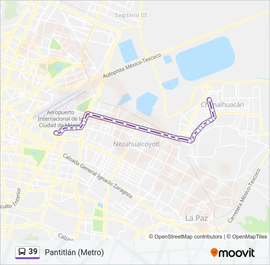39 Bus Line Map