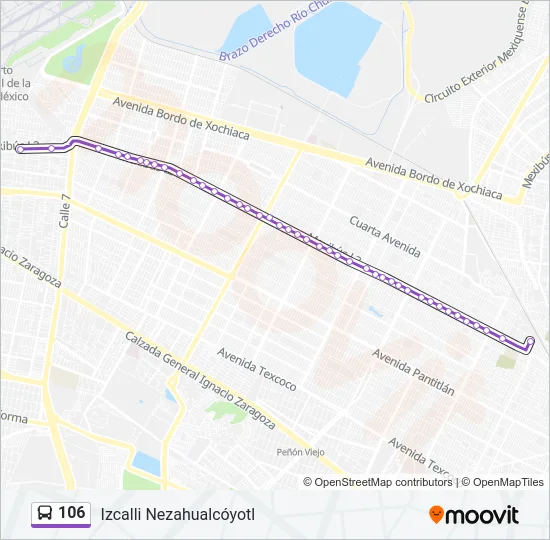 106 Bus Line Map