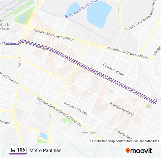 106 Bus Line Map