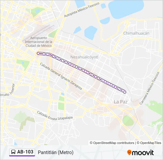 AB-103 Bus Line Map