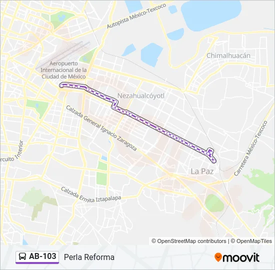 AB-103 Bus Line Map