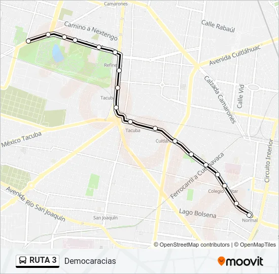 RUTA 3 Bus Line Map