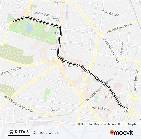 RUTA 3 bus Line Map