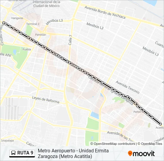 RUTA 9 Bus Line Map