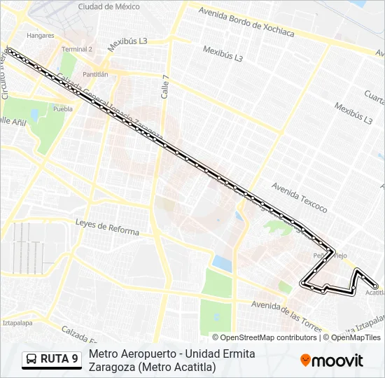 RUTA 9 Bus Line Map