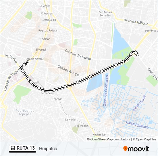 RUTA 13 bus Line Map