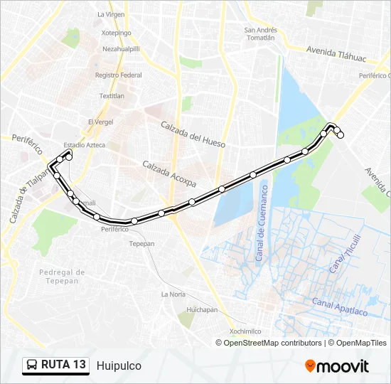 RUTA 13 Bus Line Map
