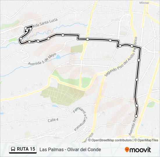 RUTA 15 Bus Line Map