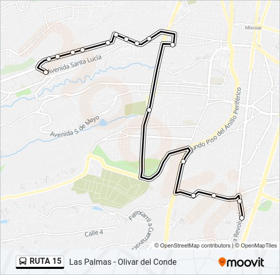Mapa de RUTA 15 de autobús