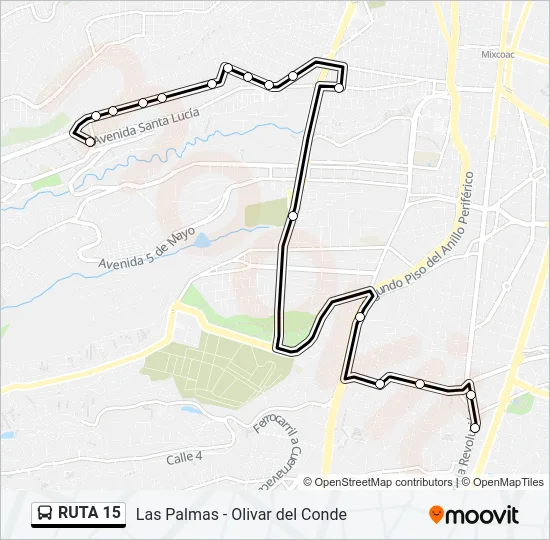RUTA 15 Bus Line Map