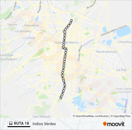 RUTA 18 Bus Line Map