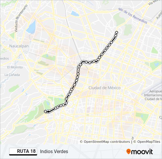 Ruta 18: Horarios, Paradas Y Mapas - Indios Verdes (Actualizado)