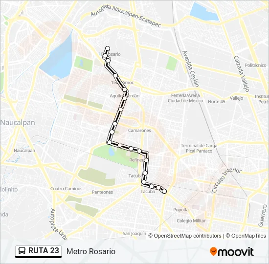 RUTA 23 Bus Line Map