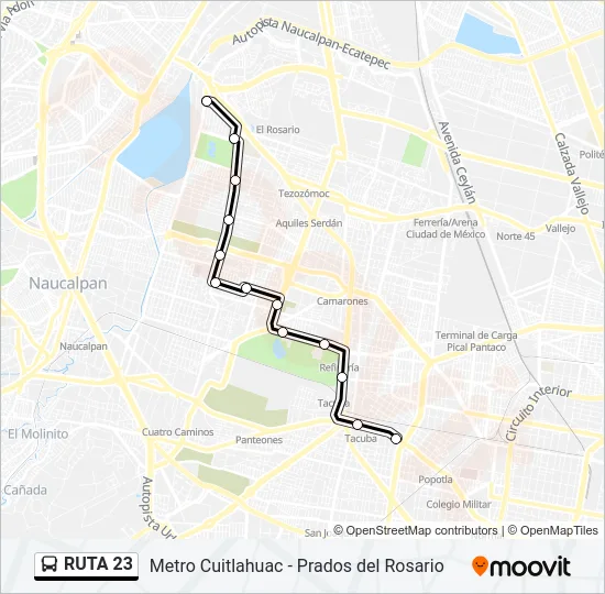 RUTA 23 Bus Line Map