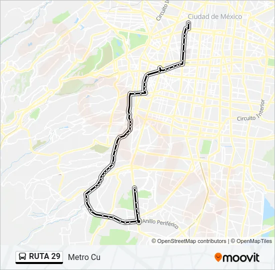 RUTA 29 Bus Line Map