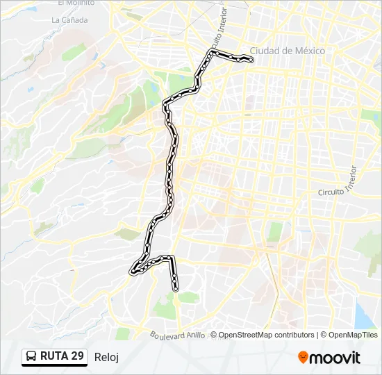 RUTA 29 Bus Line Map