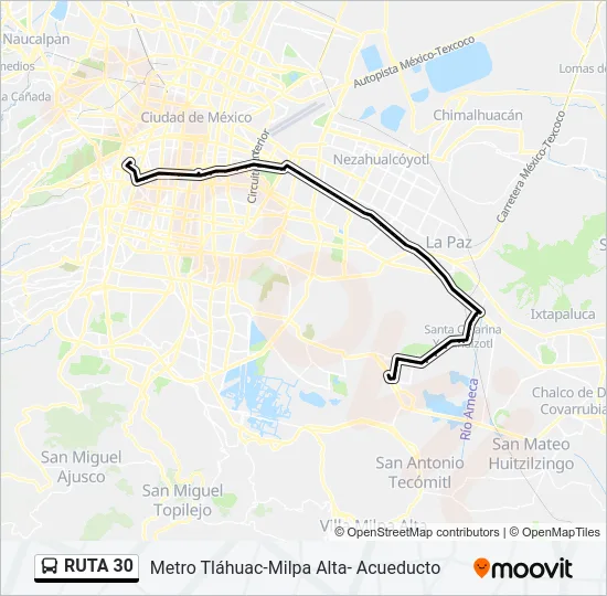 RUTA 30 Bus Line Map