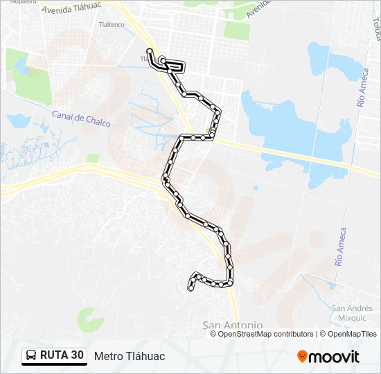 RUTA 30 Bus Line Map