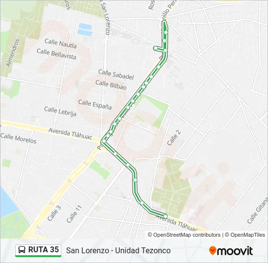 RUTA 35 Bus Line Map