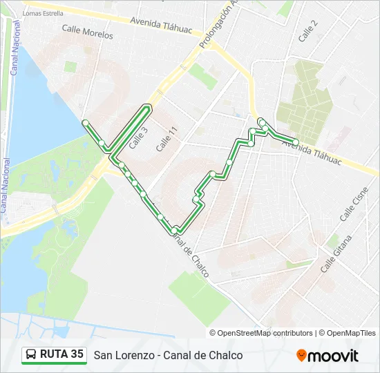 RUTA 35 Bus Line Map