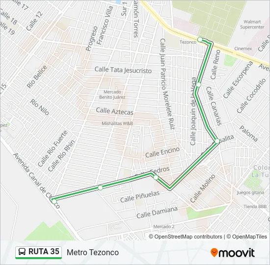 RUTA 35 Bus Line Map