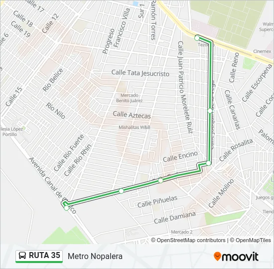 RUTA 35 Bus Line Map