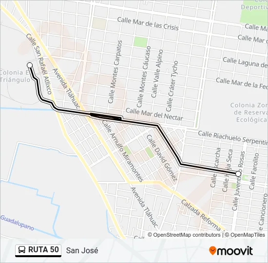 RUTA 50 Bus Line Map