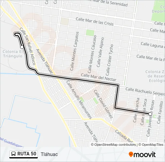 RUTA 50 Bus Line Map