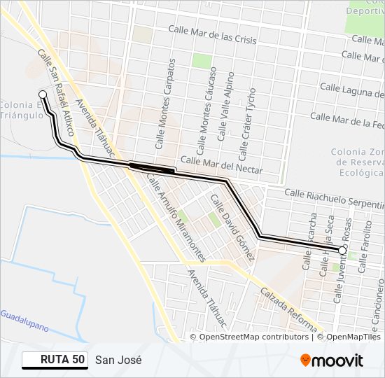 RUTA 50 bus Line Map