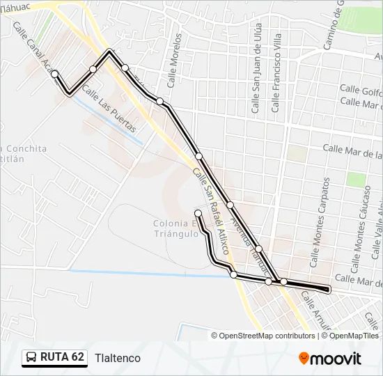RUTA 62 Bus Line Map