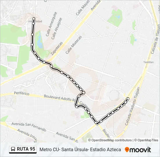RUTA 95 Bus Line Map