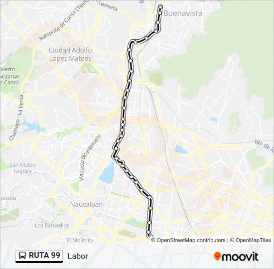 RUTA 99 Bus Line Map