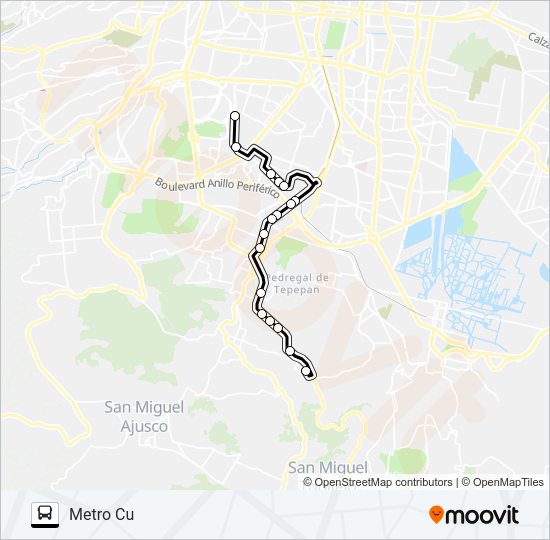 Mapa de CORREDOR SAN PEDRO MARTIR de autobús
