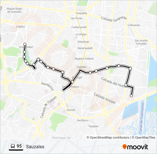 95 Bus Line Map