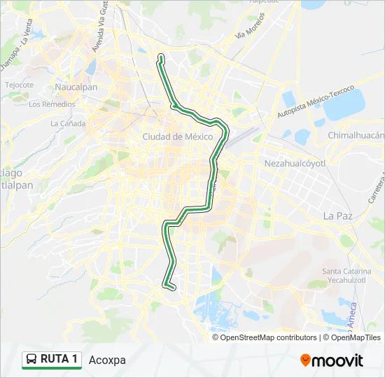 RUTA 1 Bus Line Map