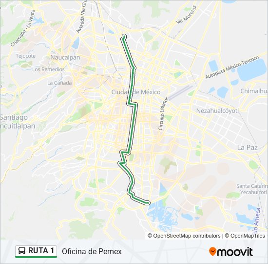 RUTA 1 bus Line Map